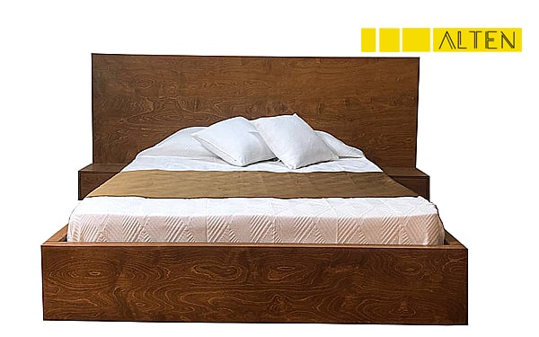 خرید تخت خواب چوبی مدل یاس | آلتن